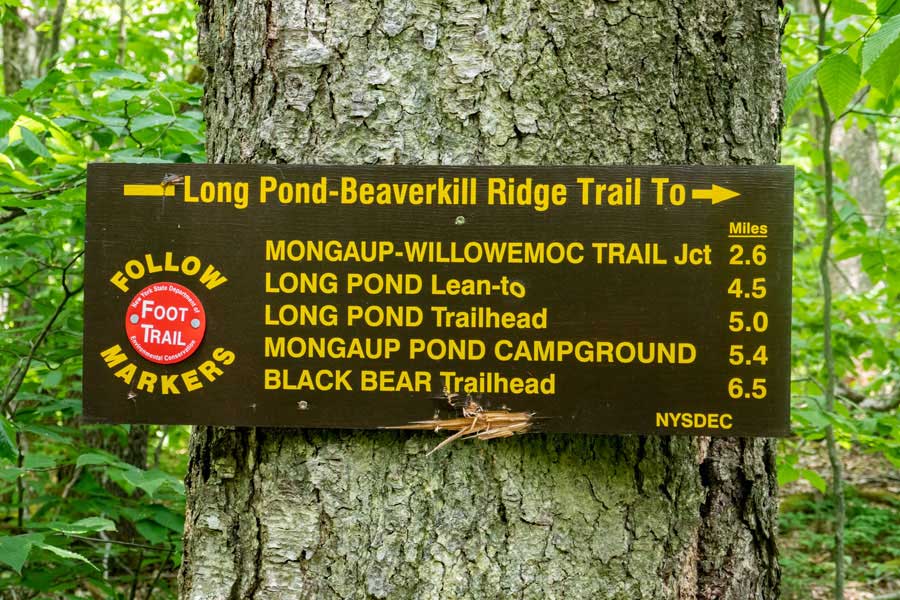 Hardenburgh parking area and trailhead for the Monguap-Hardenburgh trail