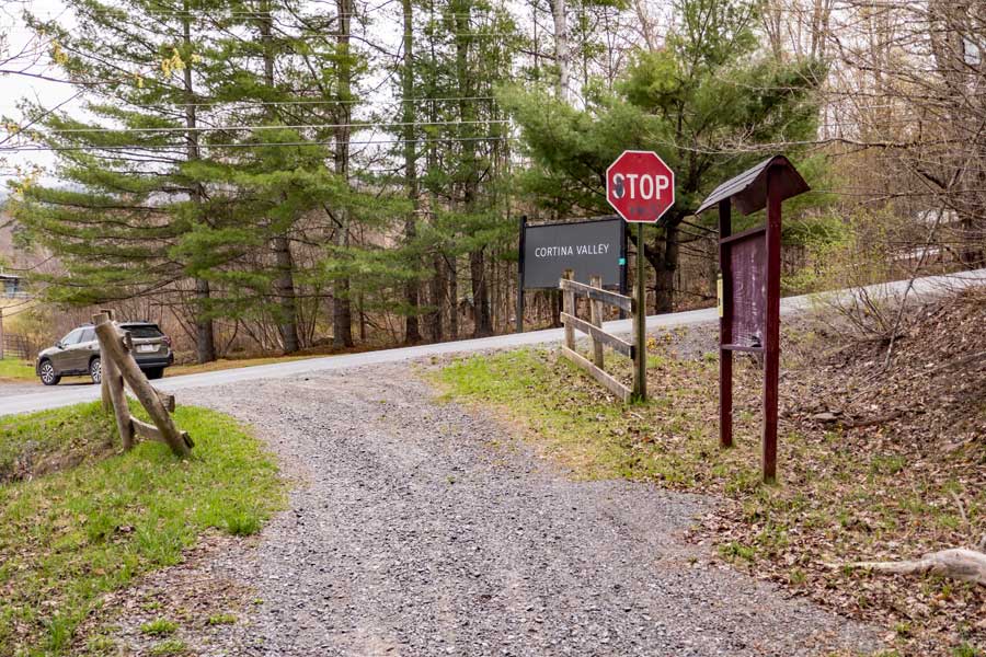 end of the eastern section of the Tannerville Rail Trail