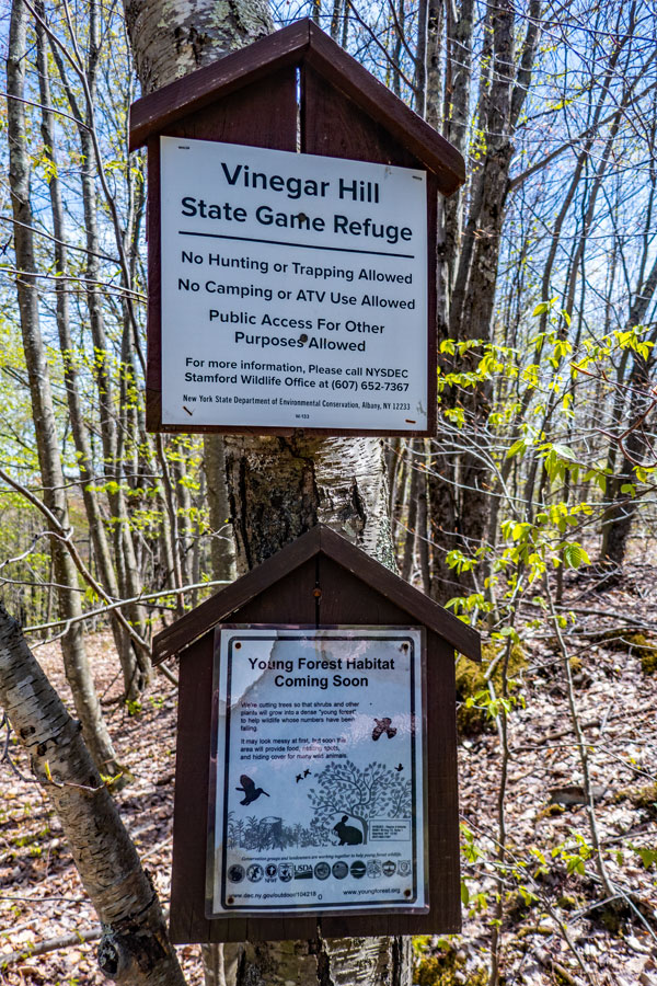 Rules about using the Vinegar Hill Wildlife Refuge. 