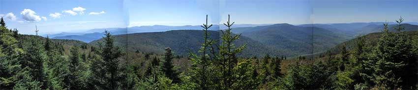 view of the spruceton valley from view point near summit of Hunter Mountain