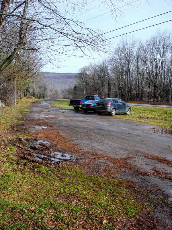 DEC parking area for the Becker Hollow Trail to the summit of Hunter Mountain