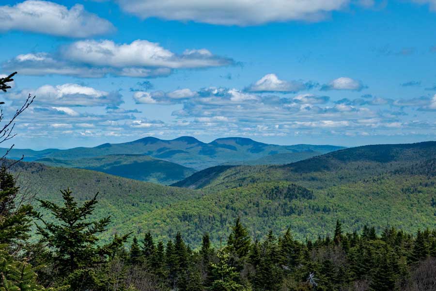 View of the Blackhead Mountains from Buck Ridge Lookout on West Kill Mountain