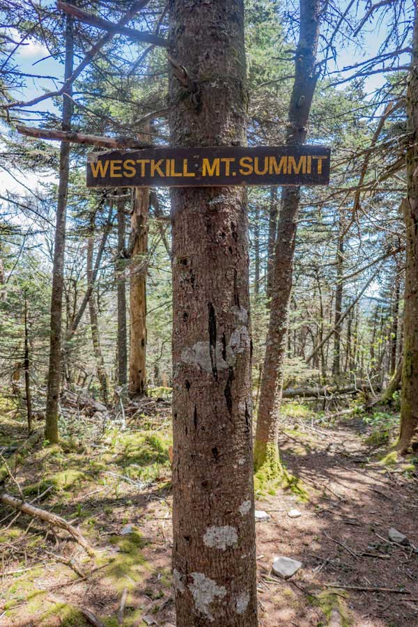 West Kill Summit Sign 