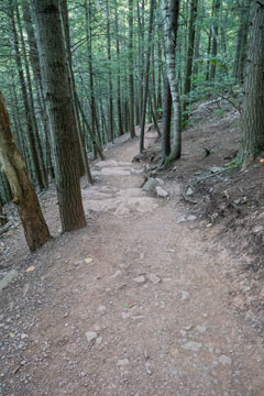 beginning of trail down to the middle pool of kaaterskill falls