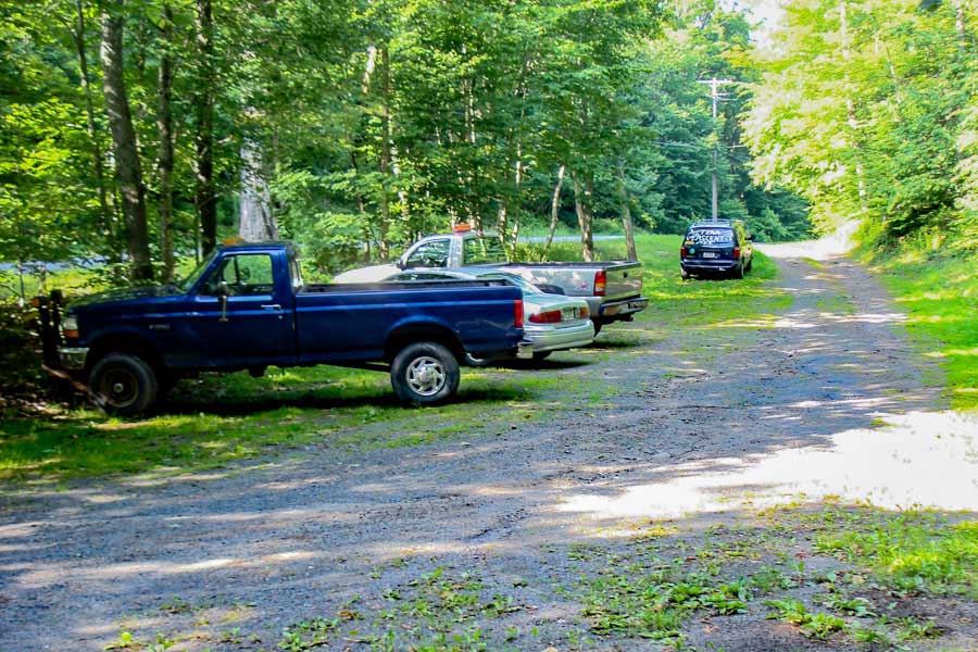 Dry Brook Parking Area for Balsam Lake Mountain and the Dry Brook Ridge
