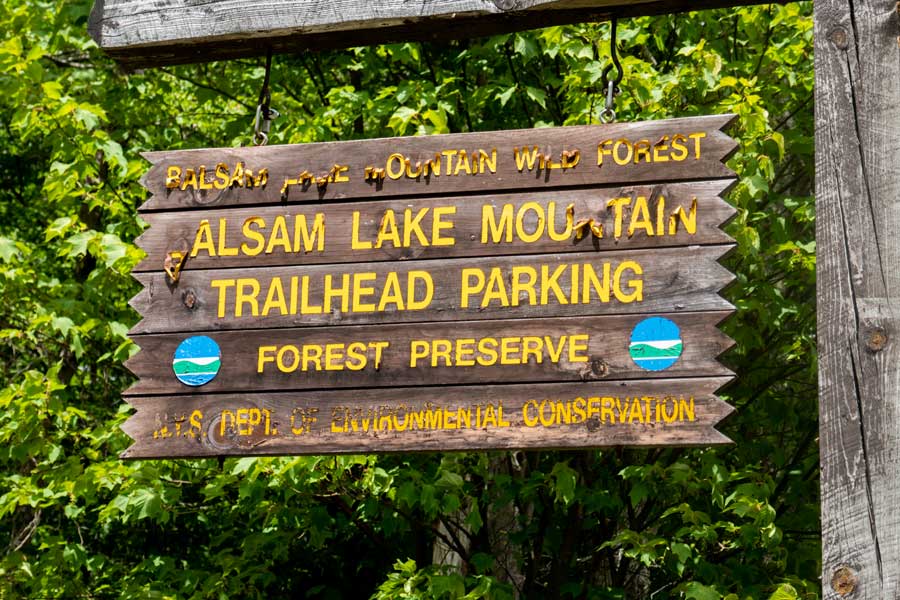 DEC sign for the Balsam Lake Mountain