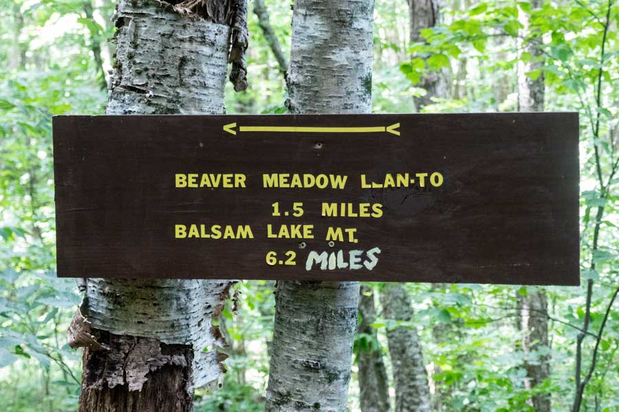 DEC sign at the trail junction for the mill brook ridge trail  