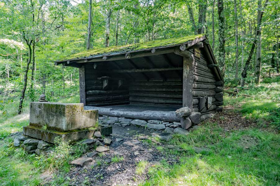dry brook lean-to on the Dry Brook Ridge Trail in the Balsam Lake Mountain Wild Forest
