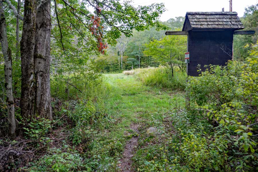 Trailhead for the Touch-Me-Not Trail on Beech Hill Road