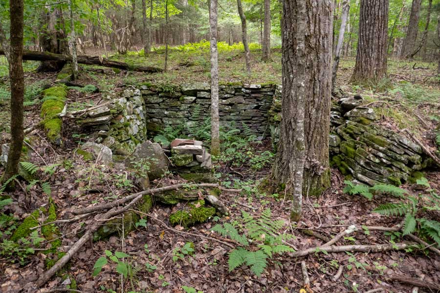 old home rock foundation off the German Hollow Trail