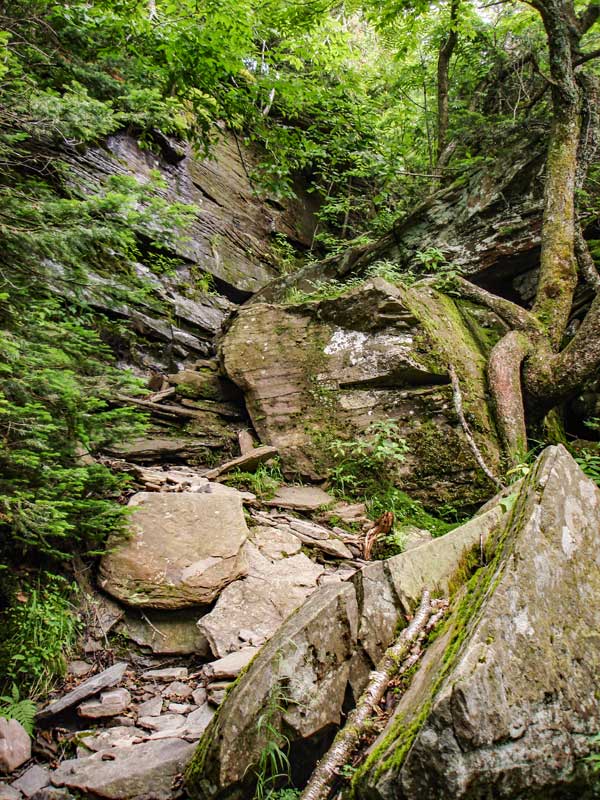 steep section down the western side of Sugarloaf Mountain