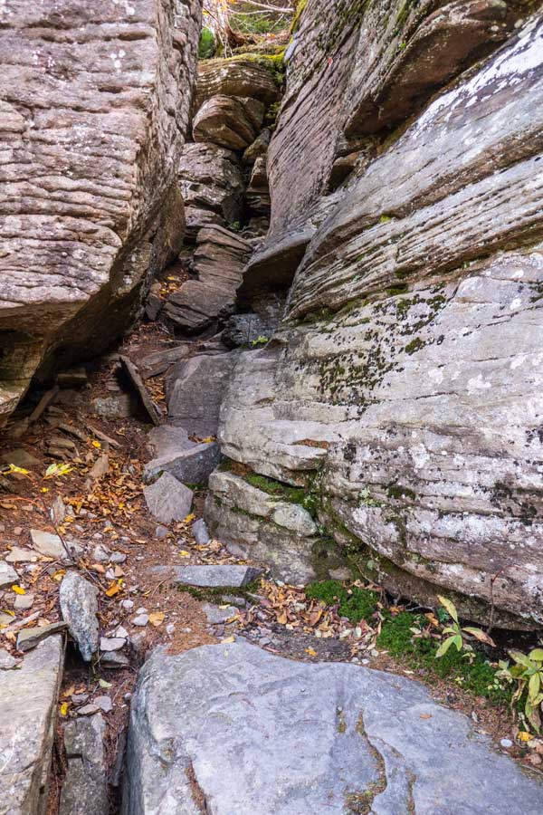 last difficult section of the western side of Twin Mtn
