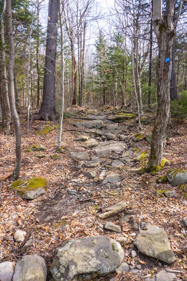 climbing up the base of Kaaterskill High Peak