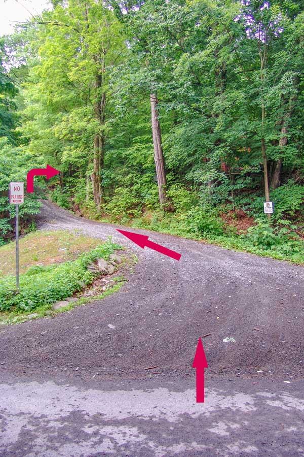 part of the Long Path on a private road
