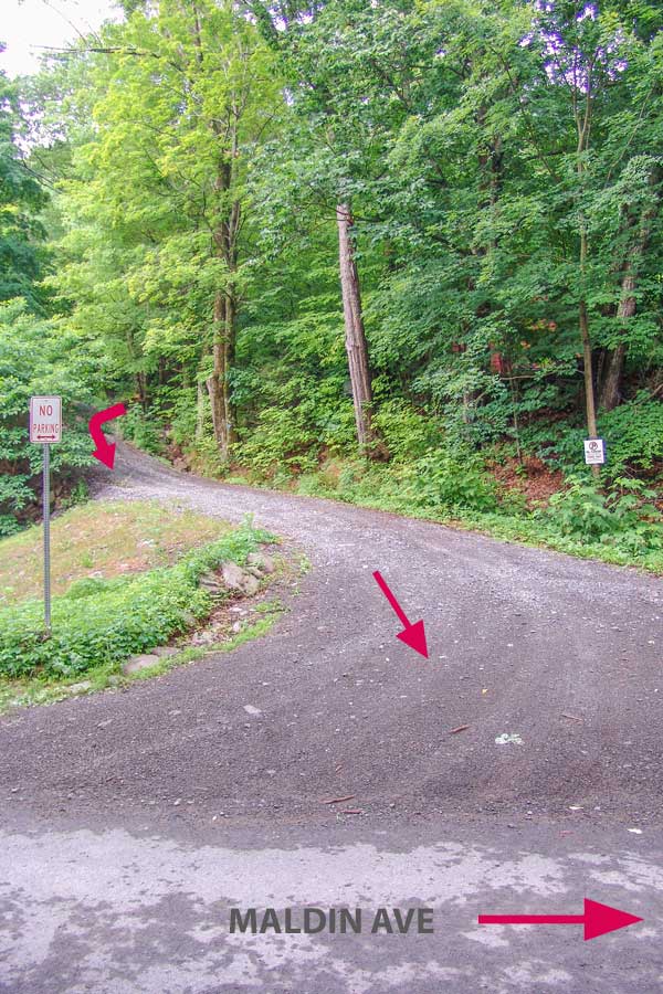 part of the Long Path on a private road