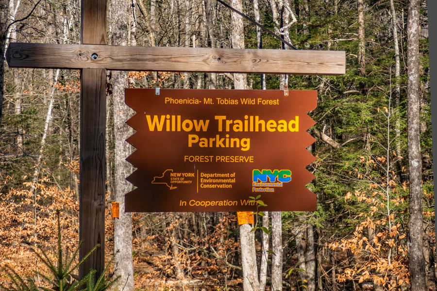 Willow Parking Area Sign
