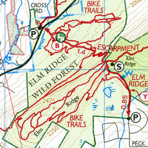 NYNJTC Map 2018 Catskill Mountains fun loops elm ridge