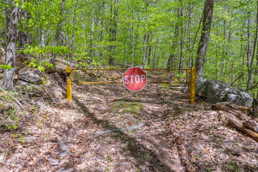 trail that leads to private property, home, and Denman Mountain