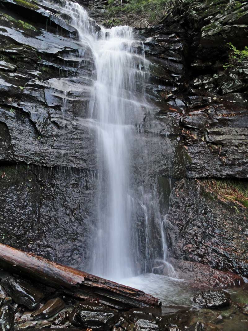 base of buttermilk falls #3 in the kaaterskill clove in the catskill mountains