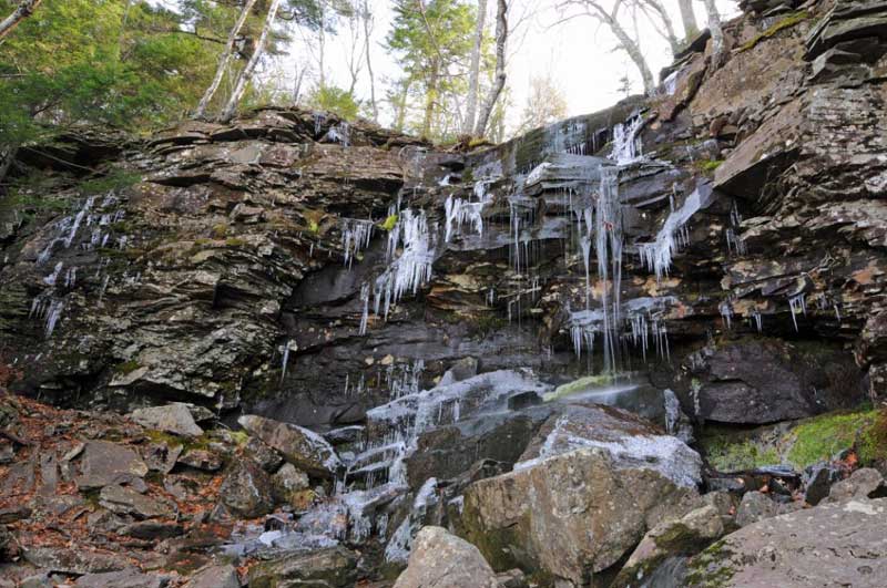 hillyer falls in the hillyer ravine in the kaaterskill clove in the catskill mountains