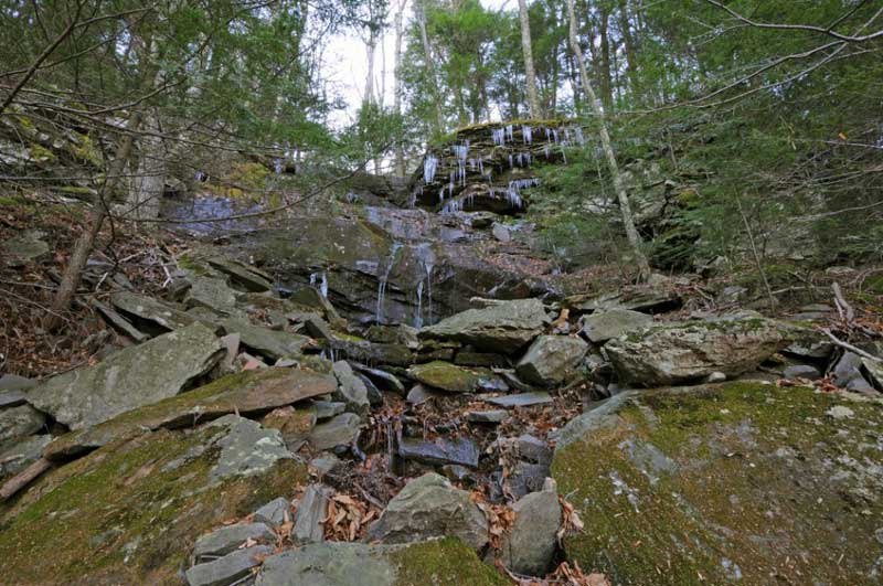 hillyer falls in the hillyer ravine in the kaaterskill clove in the catskill mountains