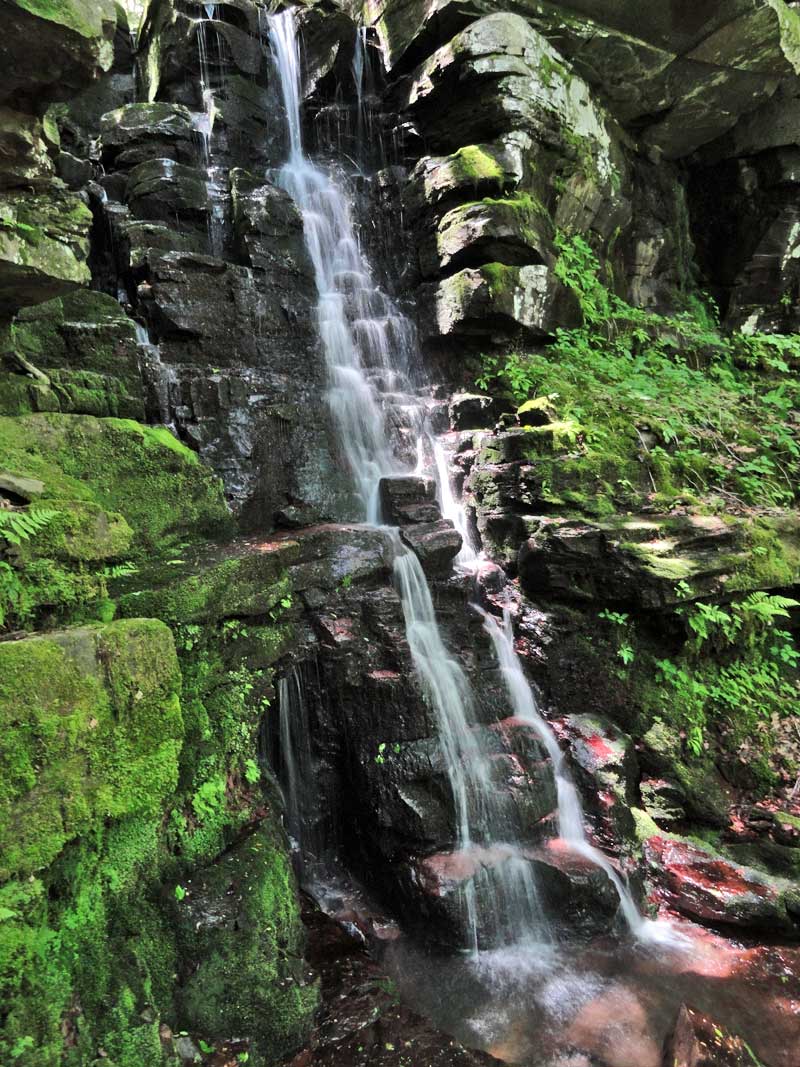 viola falls in the hillyer ravine in the kaaterskill clove in the catskill mountains