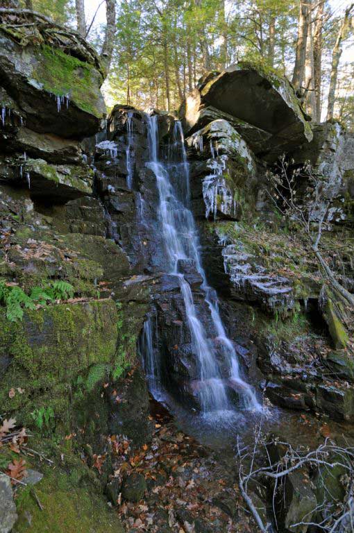 viola falls in the hillyer ravine in the kaaterskill clove in the catskill mountains