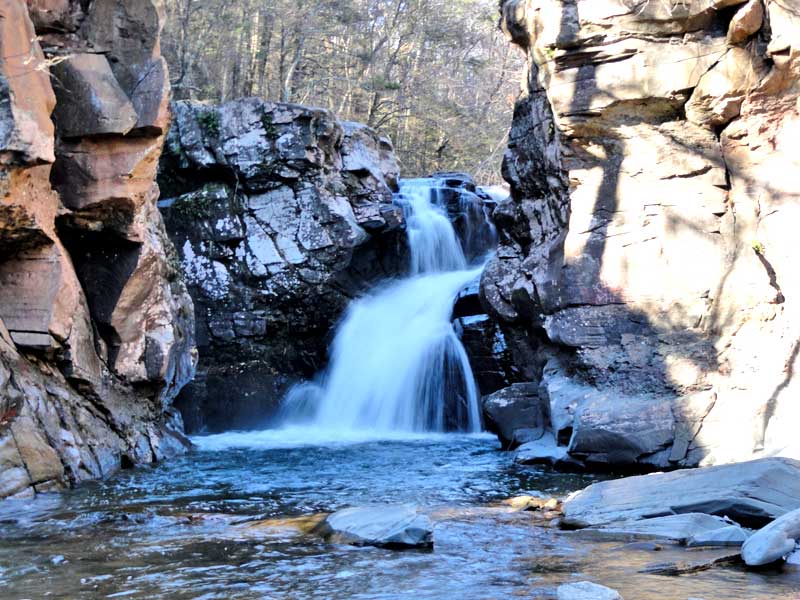 view of fawn's leap Falls from the base of the waterfalls
