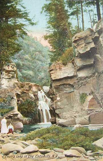 view of fawn's leap waterfalls from the side