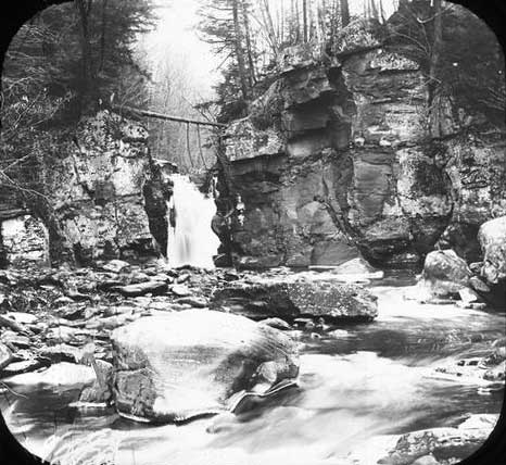 view of fawn's waterfalls from the side
