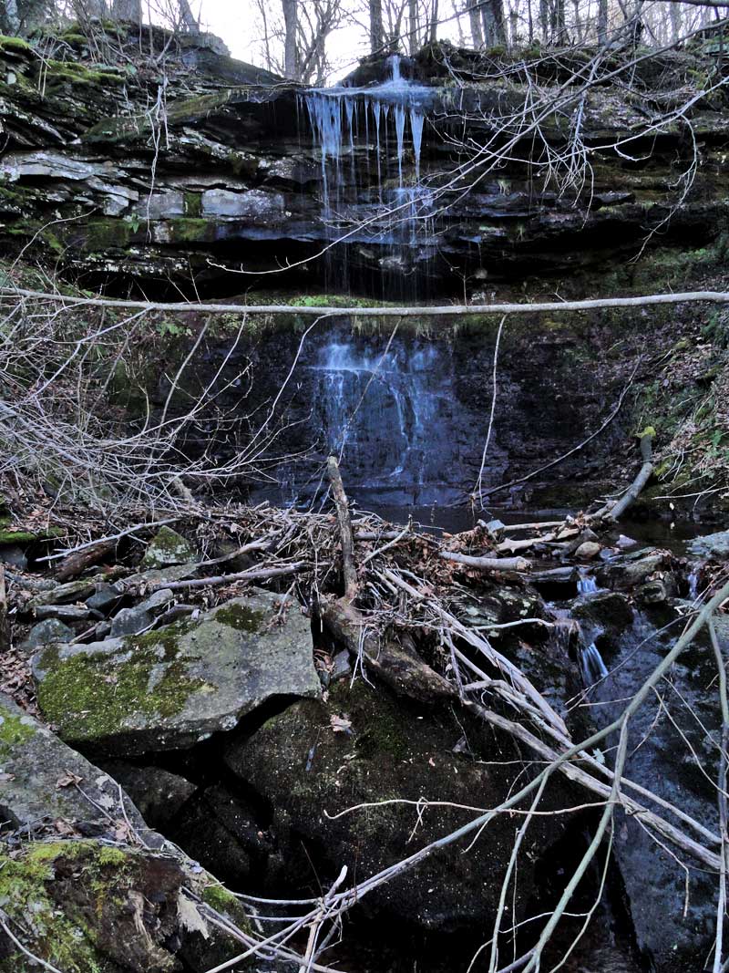 flat rock falls in the hillyer ravine in the kaaterskill clove in the catskill mountains