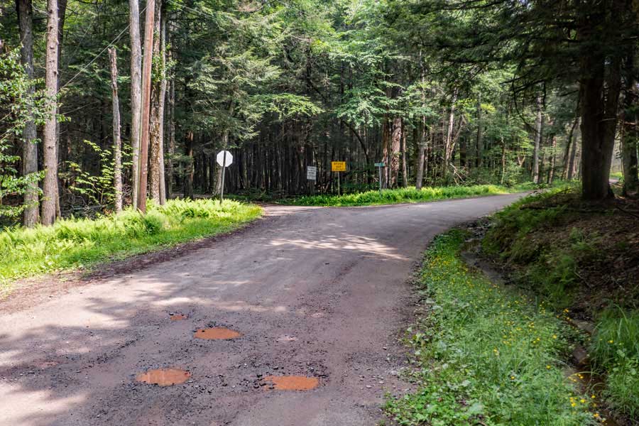 Wild Meadow Road Parking Area on NYS land for the Neversink-Hardenburgh Trail