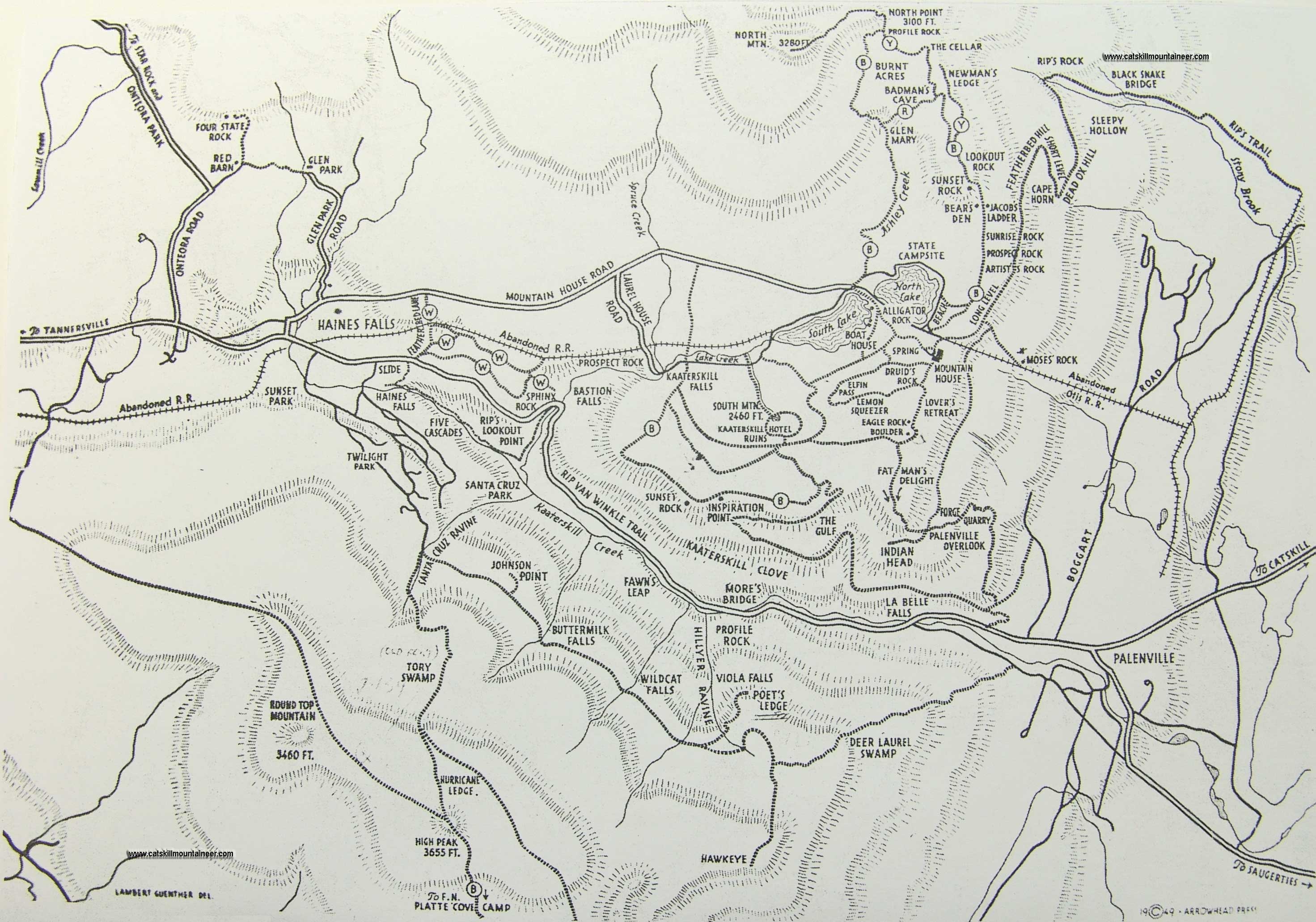 1949 arrowhead map