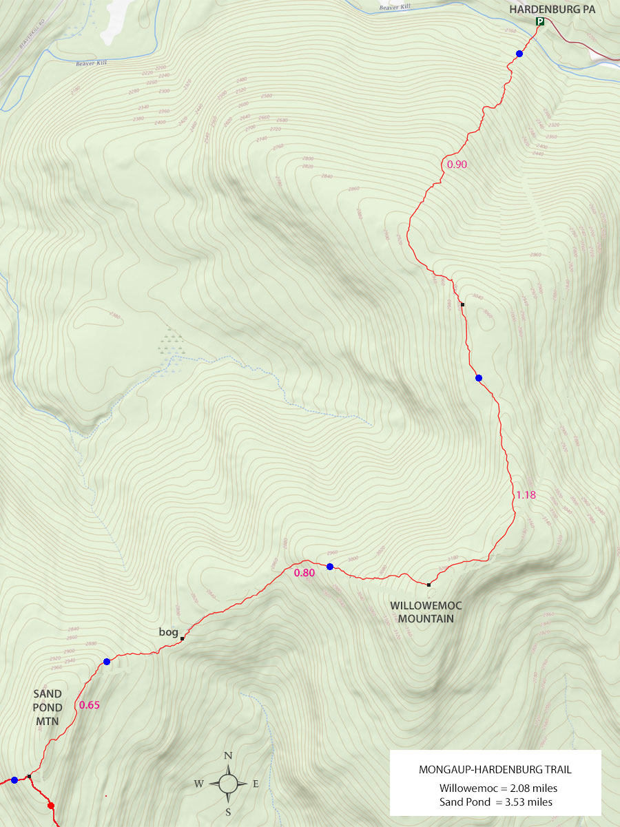 Mongaup-Hardenburgh Trail map