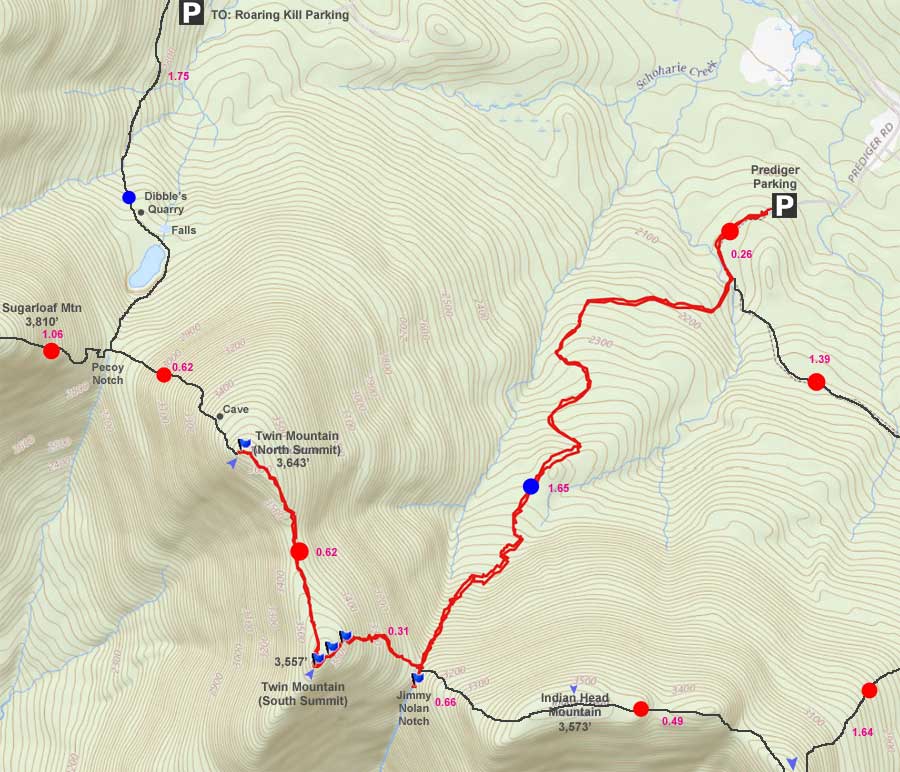 Twin Mountain GPS map