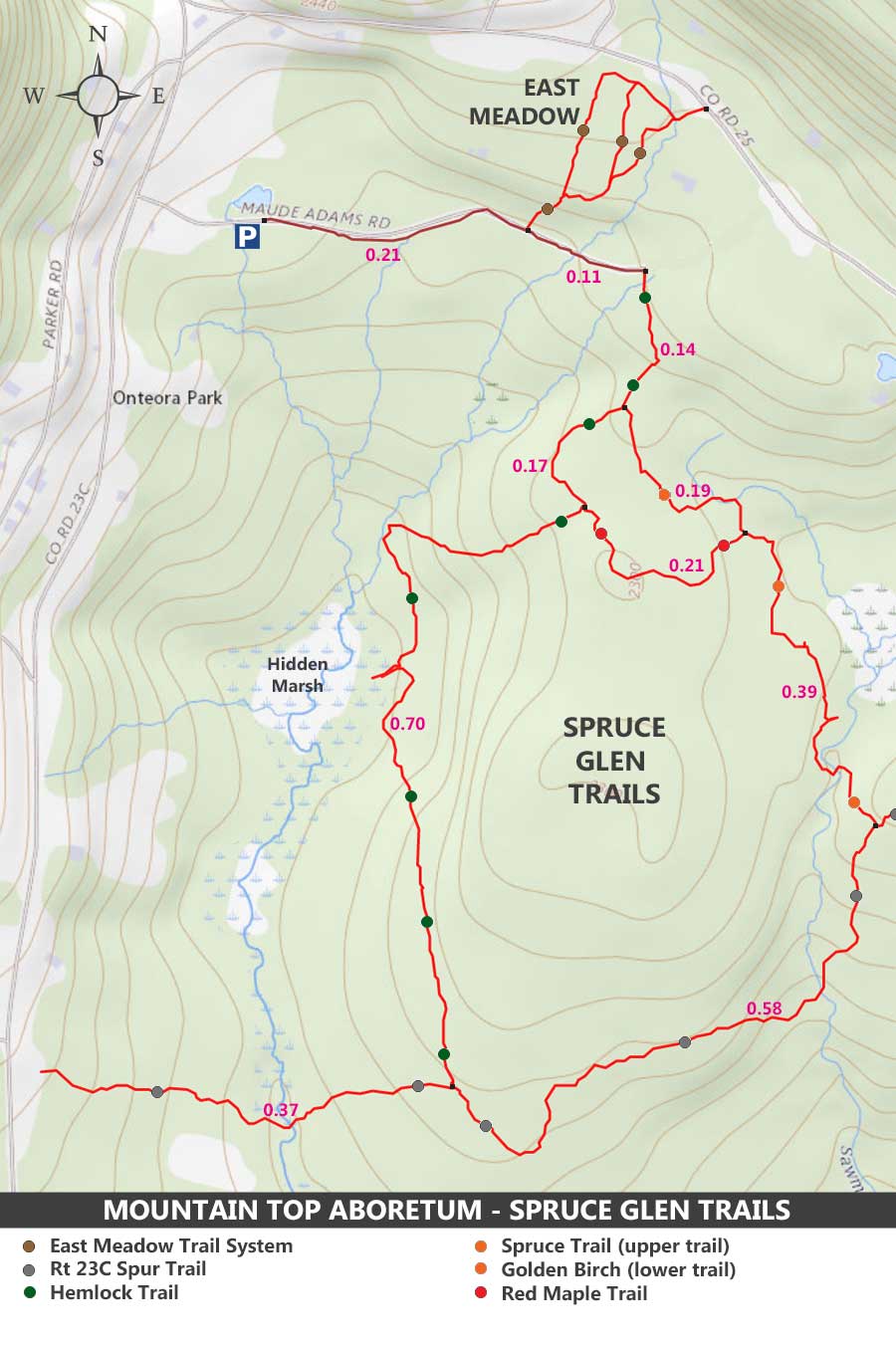 Map of The Mountain Top Arboretum