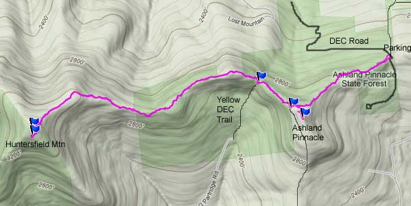 huntersfield mountain GPS map