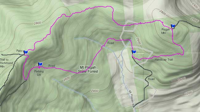 Mt Pisgah GPS map