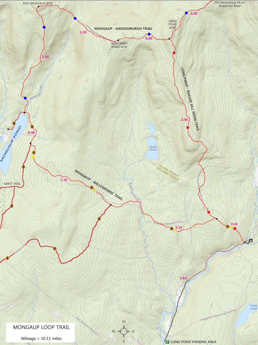 Mongaup Loop Trail map
