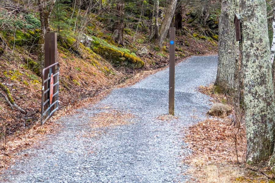 Catskill Mountain House Cog Rail Road on the Escarpment Trail in the Catskill mountains