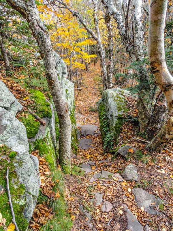 Rock Hallway near the southern base of blackhead mountain