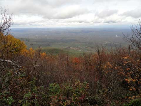 view of the hudson valley from the view point just south of Arizona Mountain in the Catskill Mountains