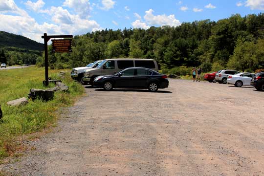 DEC parking lot for Windham High Peak on Rt 23