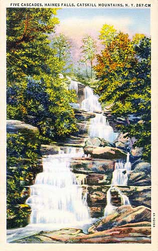postcard of the Five Cascades