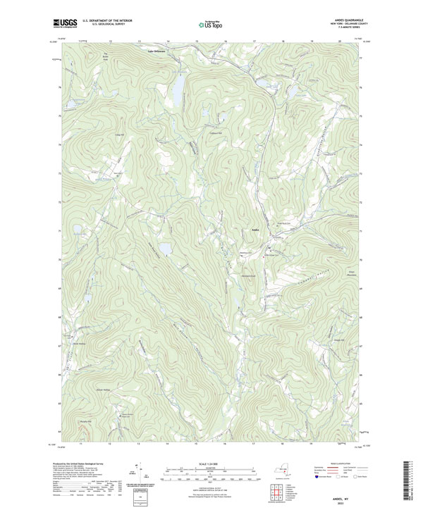 usgs top map of Andes quad