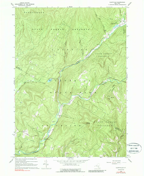 usgs top map of Claryville quad