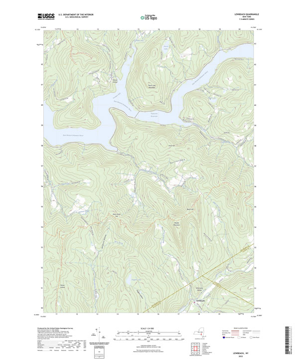 usgs top map of Lewbeach quad