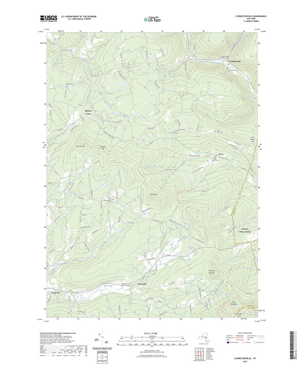 usgs top map of Livingstonville quad
